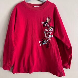 Animaniacs Looney Tunes Red Long Sleeve Shirt Size Small Warner Brothers 90s